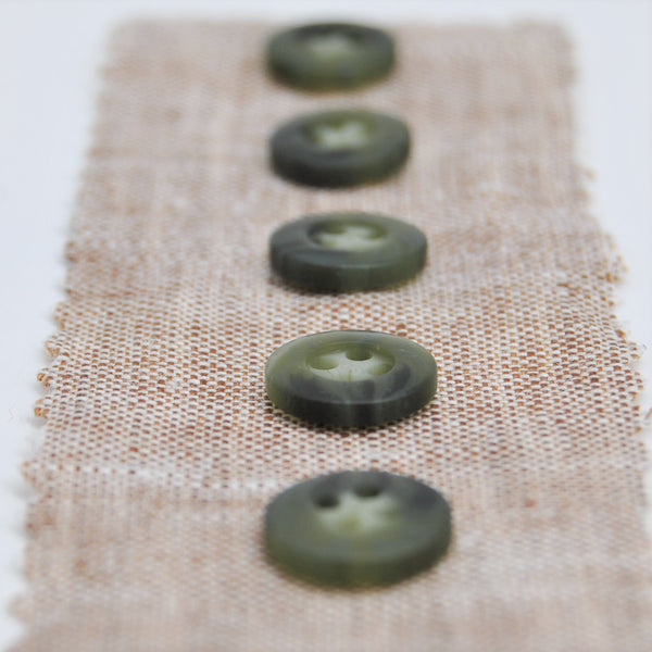 Button - Shirt / Mottled Sage Green – 12mm